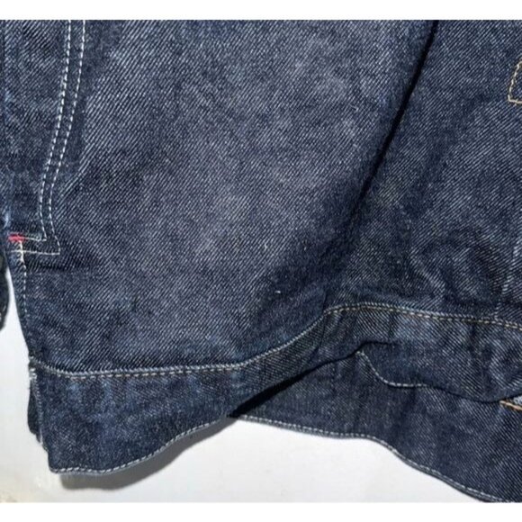 U.S. Polo Assn Mens Denim Jacket XL 100% Cotton Dark Blue Button-Up - Picture 5 of 9